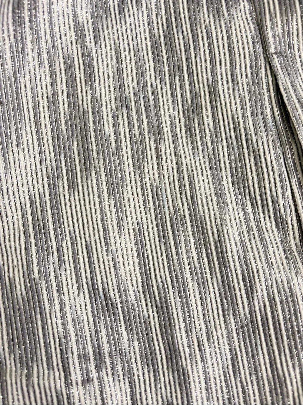 Chico's Travelers Collection Dressy Textured Lurex Jacket, Metallic Gray Silver